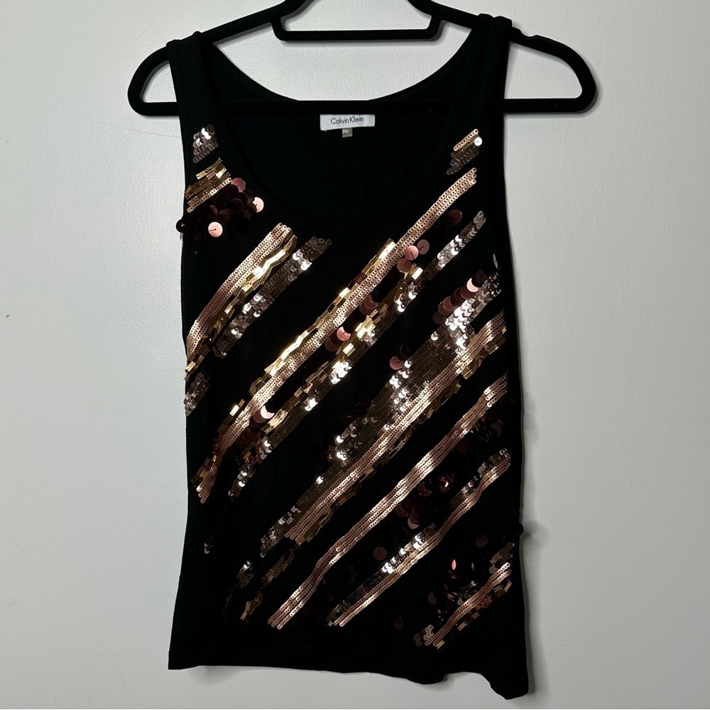 Calvin Klein black sparkly top